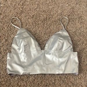 Metallic Silver Bralette